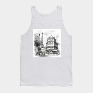 Paris Drawing Tank Top